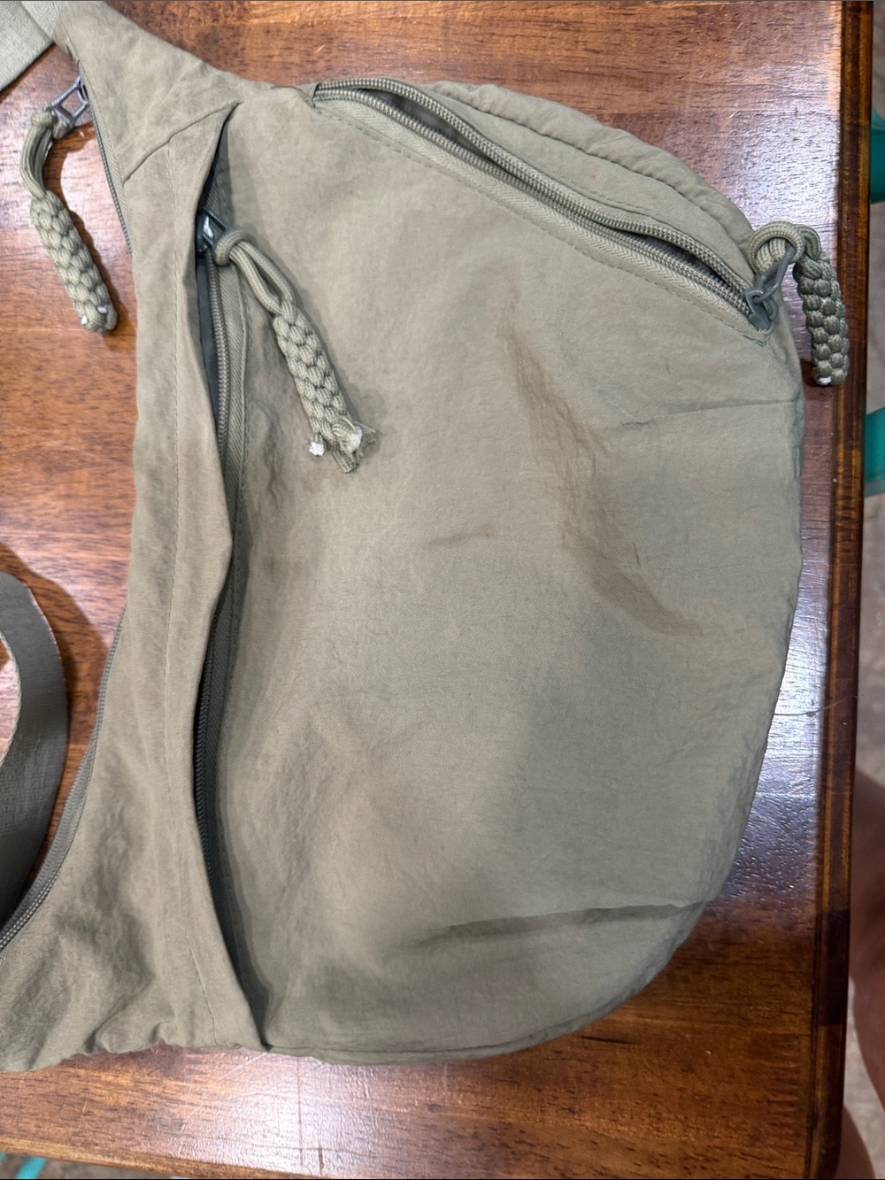 Olive Crossbody Sling Bag - Unbranded
